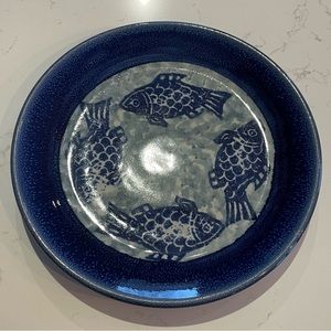 Salt Glaze Pottery Fish Plate by Scott Barnim